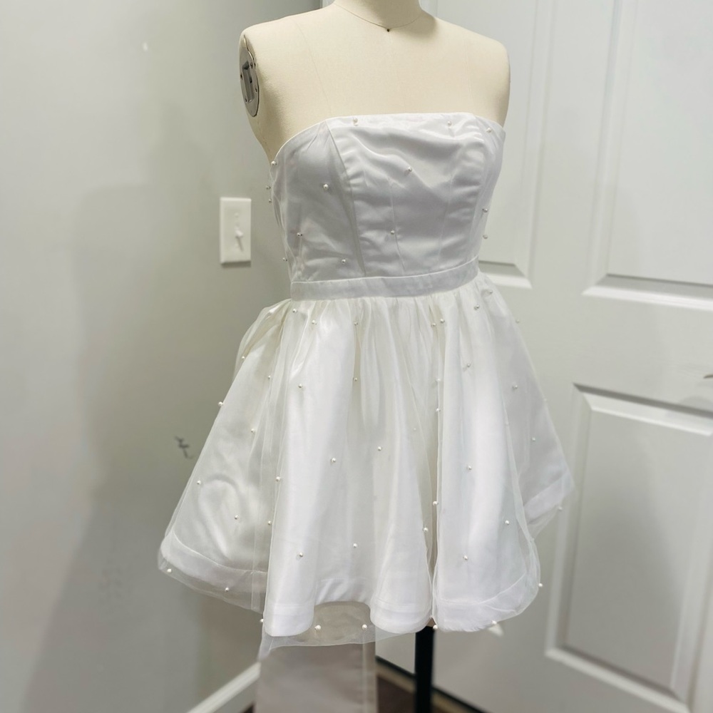 Showpo White Strapless Mini Dress